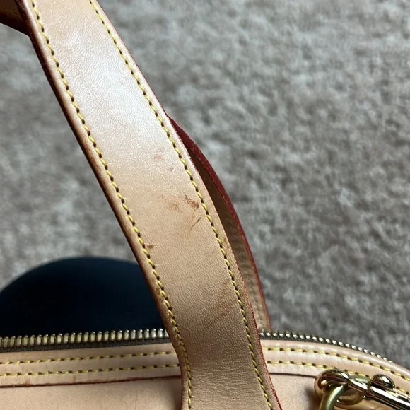 DOONEY & BOURKE blue leather and canvas cabriolet dome bag - Picture 12 of 12